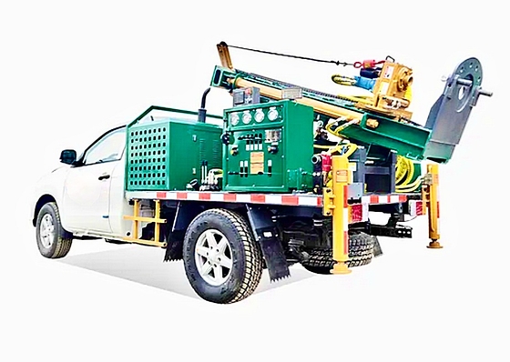 Geological Exploration Borewell Drilling Truck Easy Moving