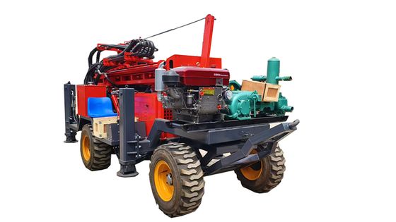 55KW Fast Forward Speed Mobile Pneumatic Crawler Drill Rig For Agricultural Irrigation In Arid Areas