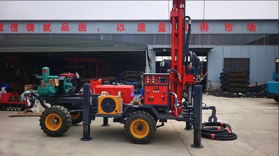 55KW Fast Forward Speed Mobile Pneumatic Crawler Drill Rig For Agricultural Irrigation In Arid Areas