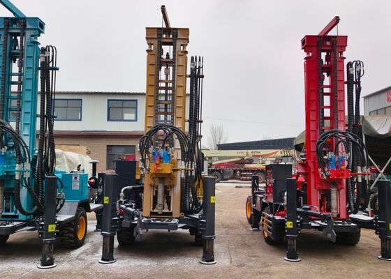 Pneumatic Deep Well Drilling Rig Hundred Meters With Diesel Engine Large Capacity