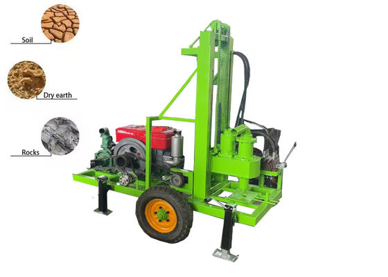 Głębokość 100 m/150 m Hydrauliczna platforma wiertnicza z dwoma kółkami