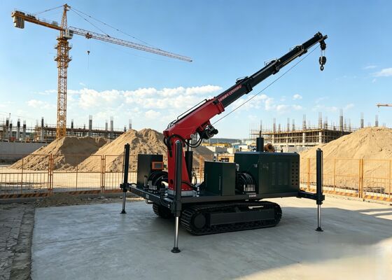 0-10 ton stalowe podwozie gąsienicowe z obrotową o 360° wysięgnicą podnoszącą