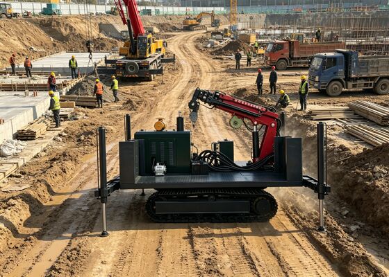 Wiertarka hydrauliczna z 2-10 tonamiKran teleskopiczny