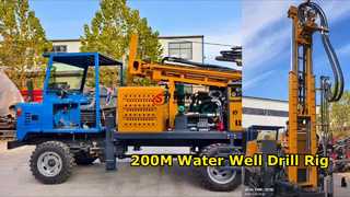 Potężna wiertnica do studni wodnych o głębokości 200 m