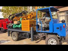 Zobacz demonstrację wiercenia studni wodnej o głębokości 180 metrów z użyciem żerdzi wiertniczej 76/89mm i pneumatycznego systemu napędowego